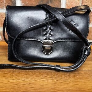 Patricia Nash Black Leather Crossbody Bag